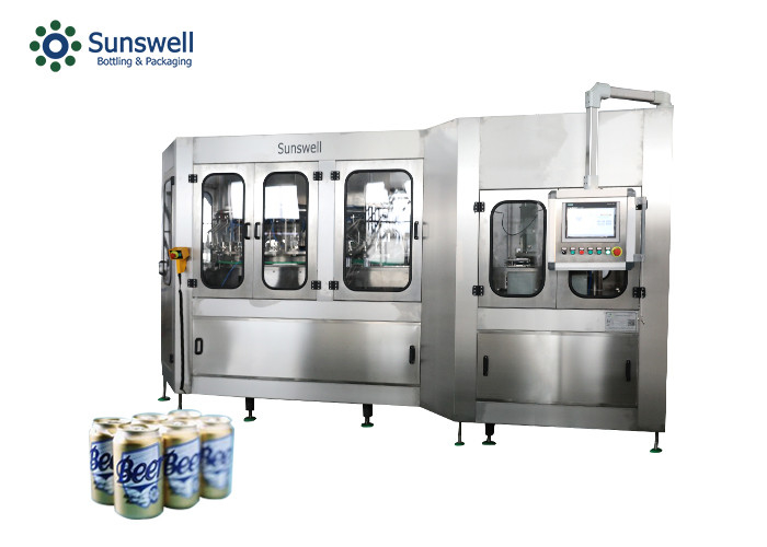 1000ml Aluminum Beer Canning Line Sanitary Design Can Filling Sealing Machine