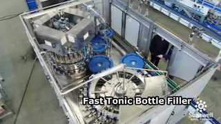 خط پر کردن نوشیدنی مقوی بطری شیشه ای 12000BPH 2Oz