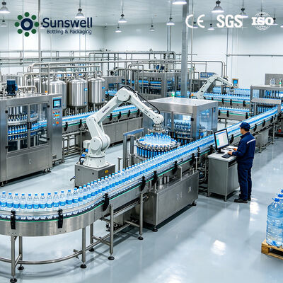 خط تولید پر کردن آب نوشیدنی اتوماتیک Sunswell